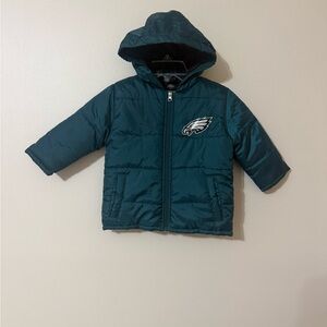 NFL Philadelphia Eagles Puffer Jacket Size 2T Excellent Condition